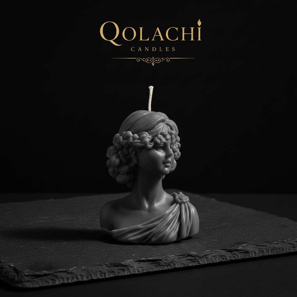 Qolachi Candles — Charcoal Grey Single Tone