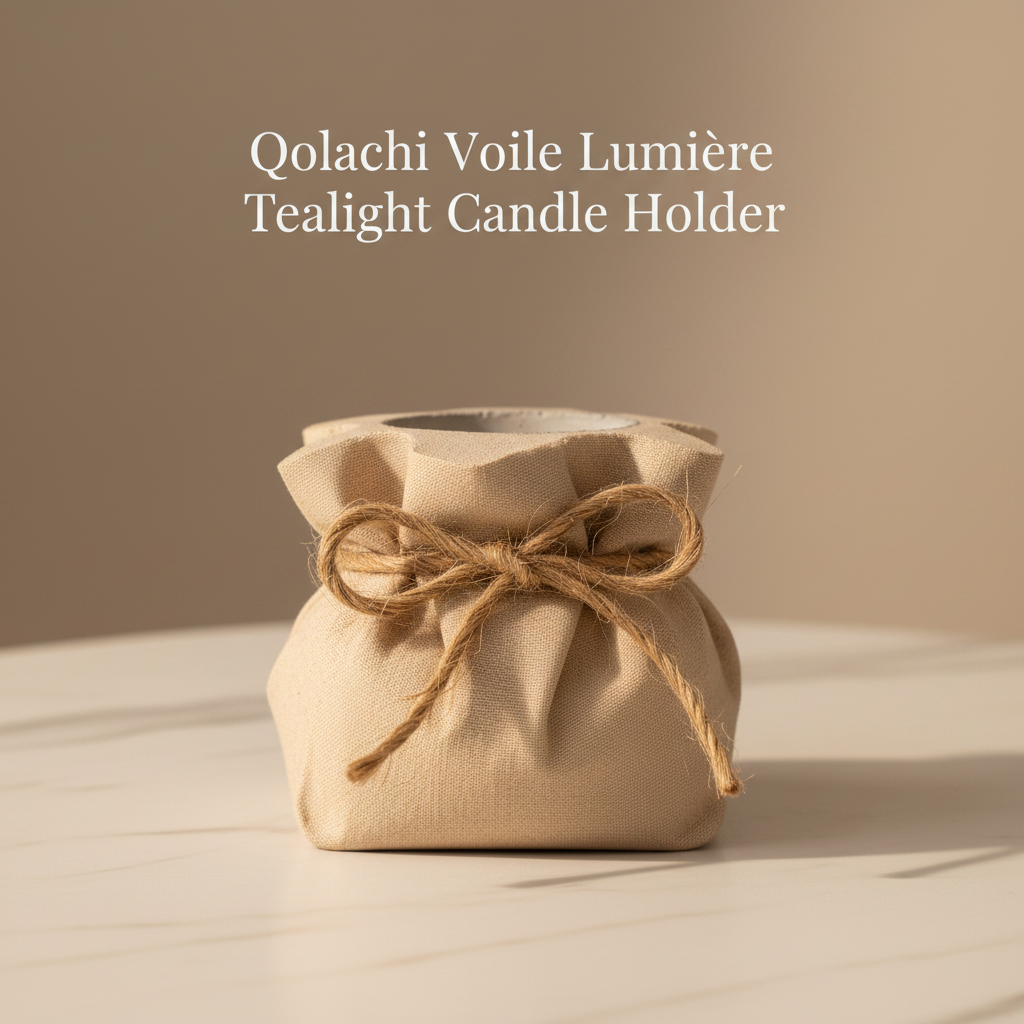 Voile Lumière Tealight Candle Holder — Beige