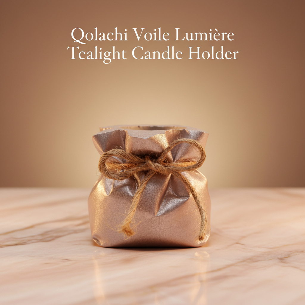 Voile Lumière Tealight Candle Holder — Rose Gold