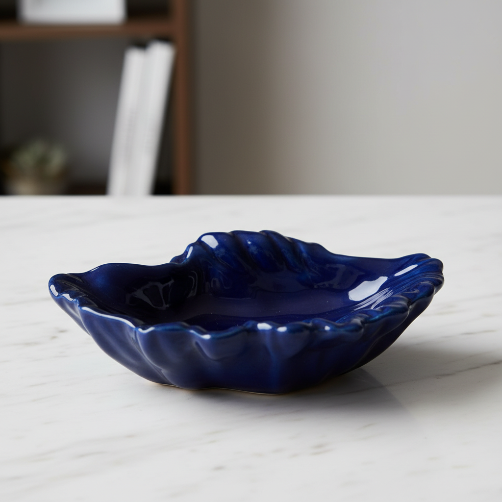 Vintage Mid-Century Modern Italian Clamshell Pottery Bowl
