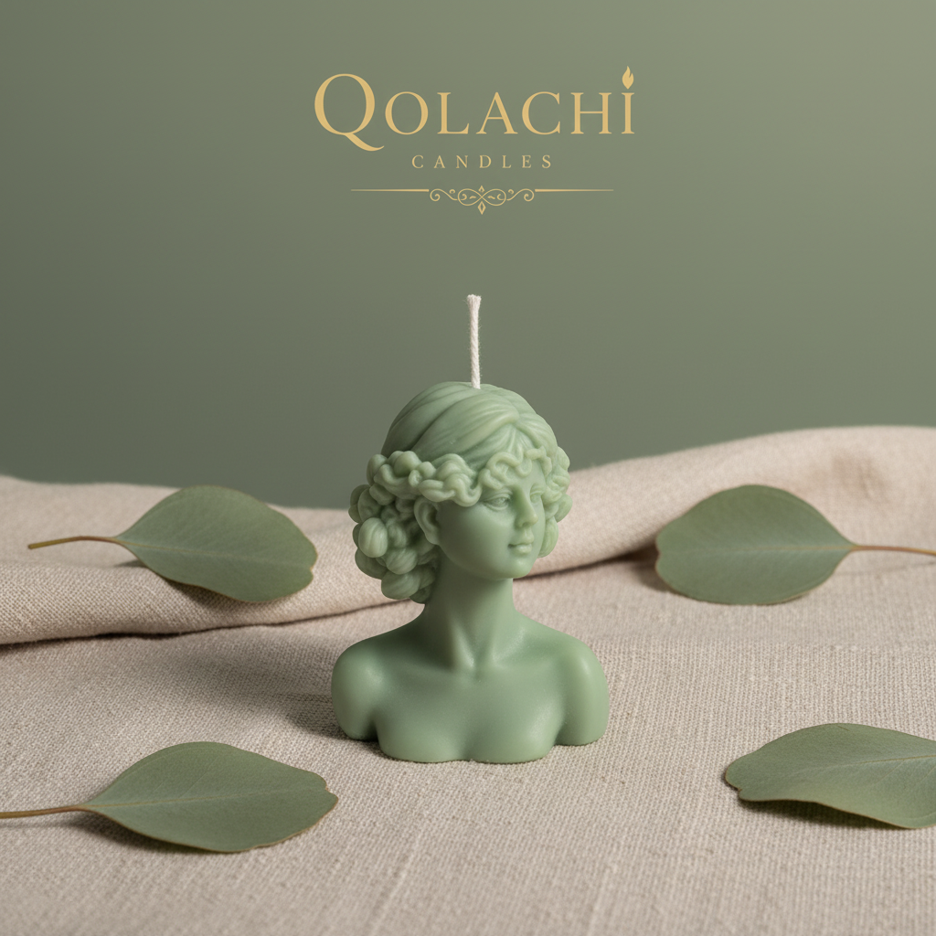 Qolachi Candles — Sage Green Single Tone