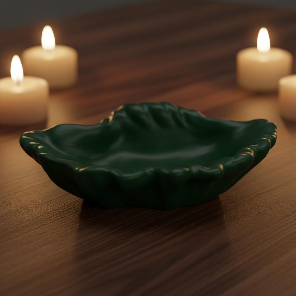 Vintage Mid-Century Modern Italian Clamshell Pottery Bowl