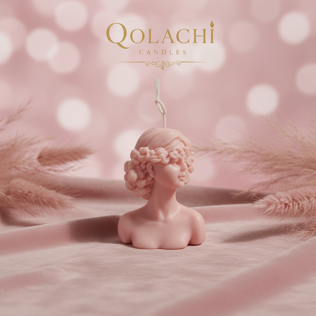 Qolachi Candles — Blush Pink Single Tone