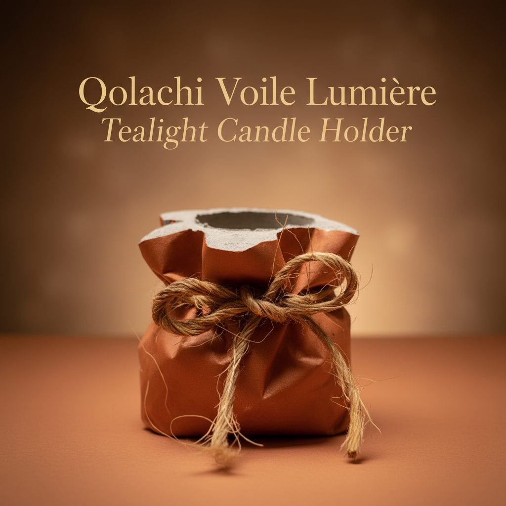 Voile Lumière Tealight Candle Holder — Orange