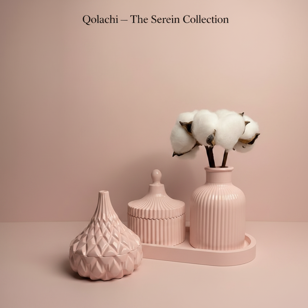 Serein Collection blush pink ceramic set