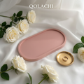 Qolachi Artisan Oval Tray — Dusty Rose
