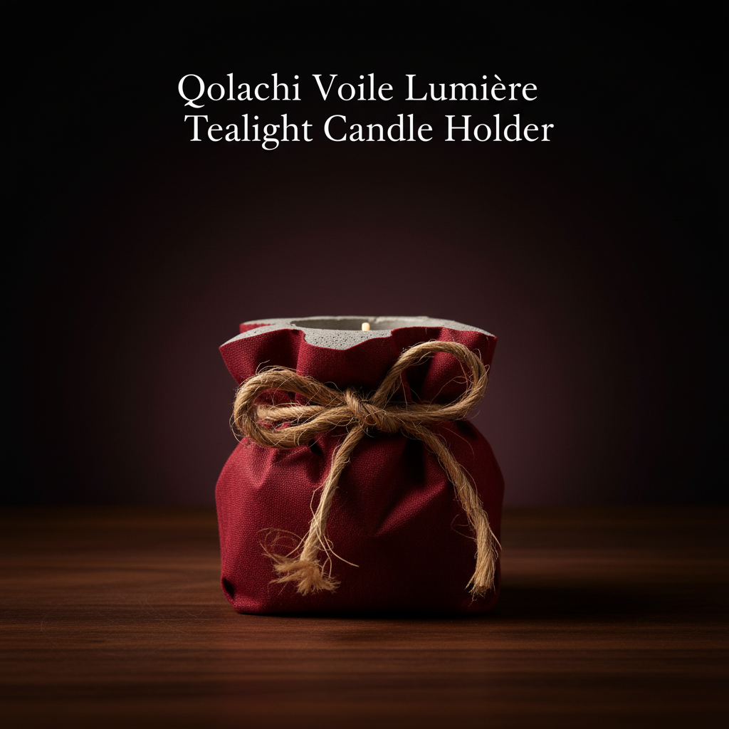 Voile Lumière Tealight Candle Holder — Red