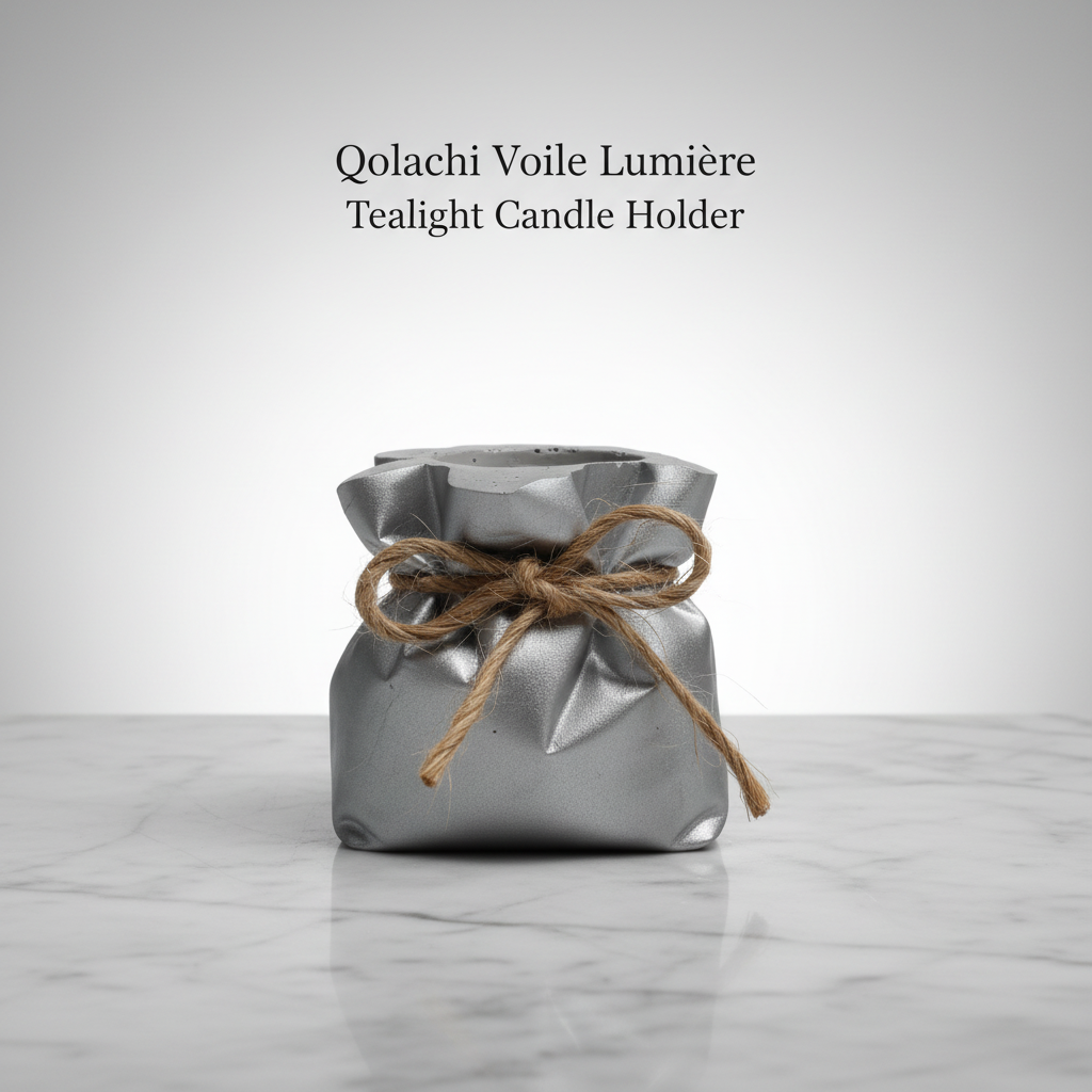 Voile Lumière Tealight Candle Holder — Silver Grey