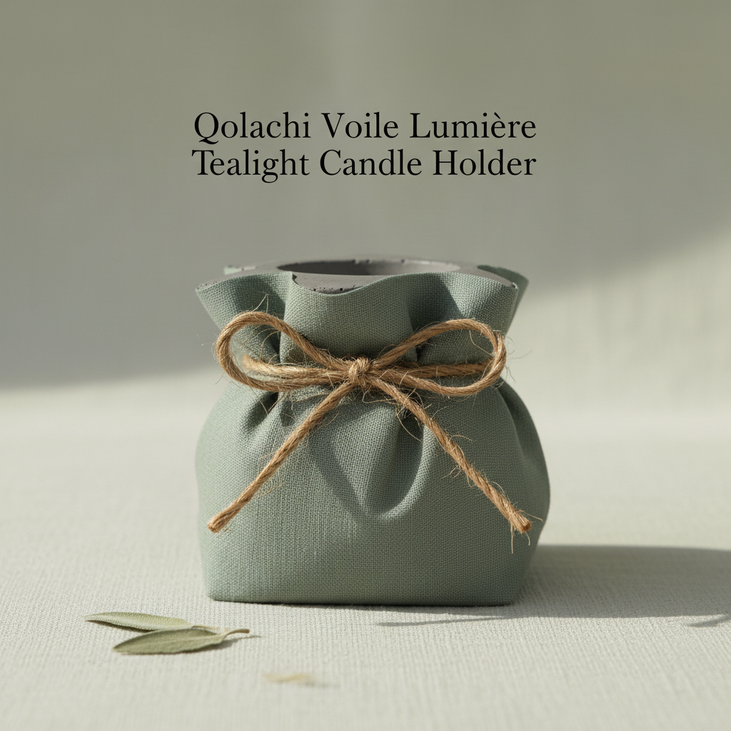 Voile Lumière Tealight Candle Holder — Sage Green