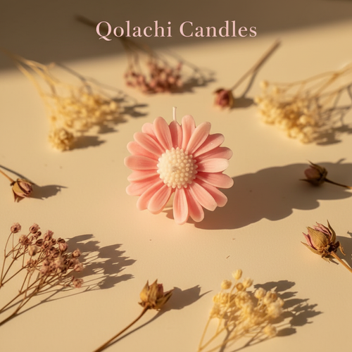Bloom Eternal Daisy Candle - Blush Pink