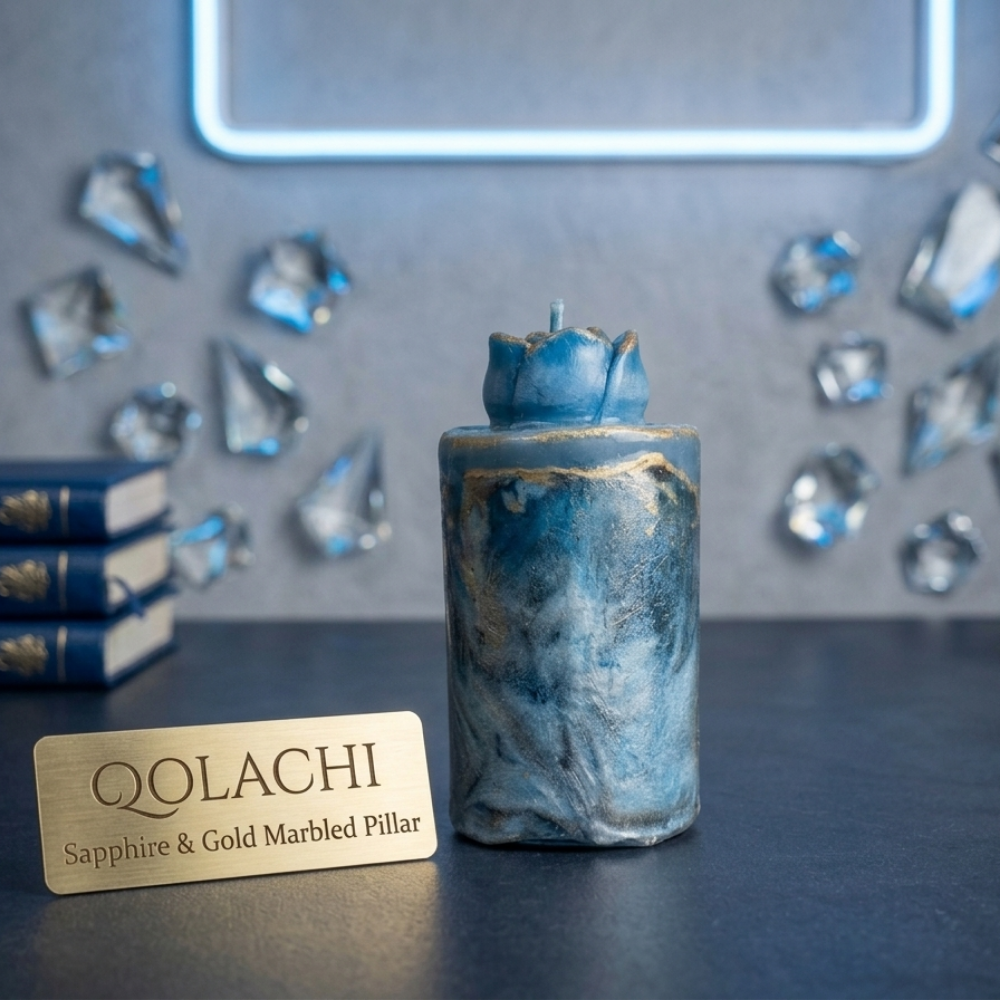 Azura Lumière Pillar Candle - Crystal Editorial