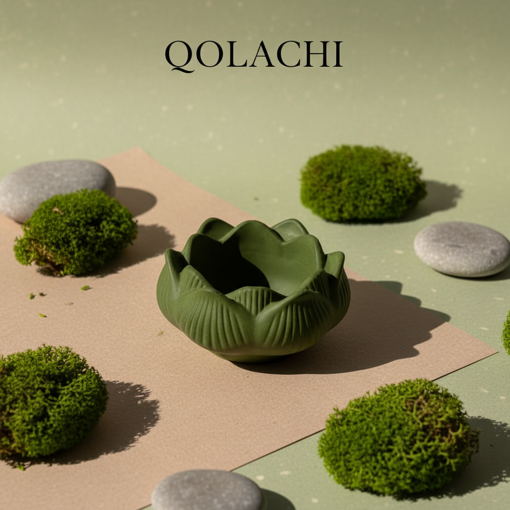 Qolachi Lotus Bloom — Olive Green branded product image