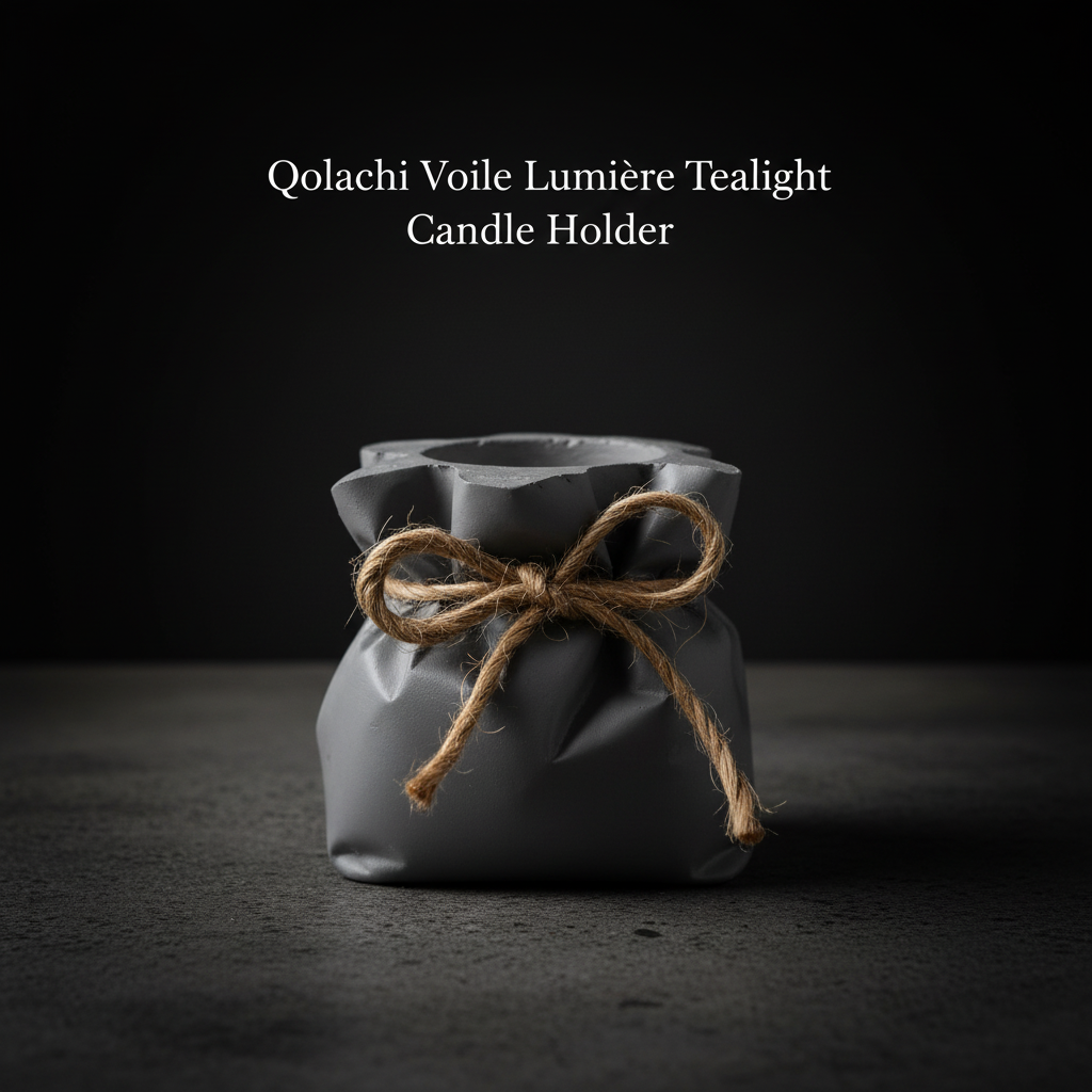 Voile Lumière Tealight Candle Holder — Charcoal Gray
