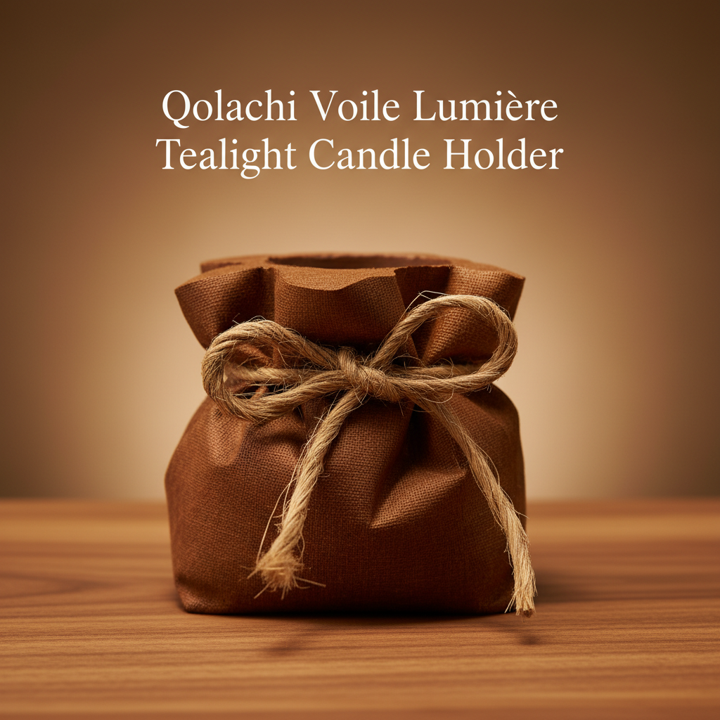 Voile Lumière Tealight Candle Holder — Brown