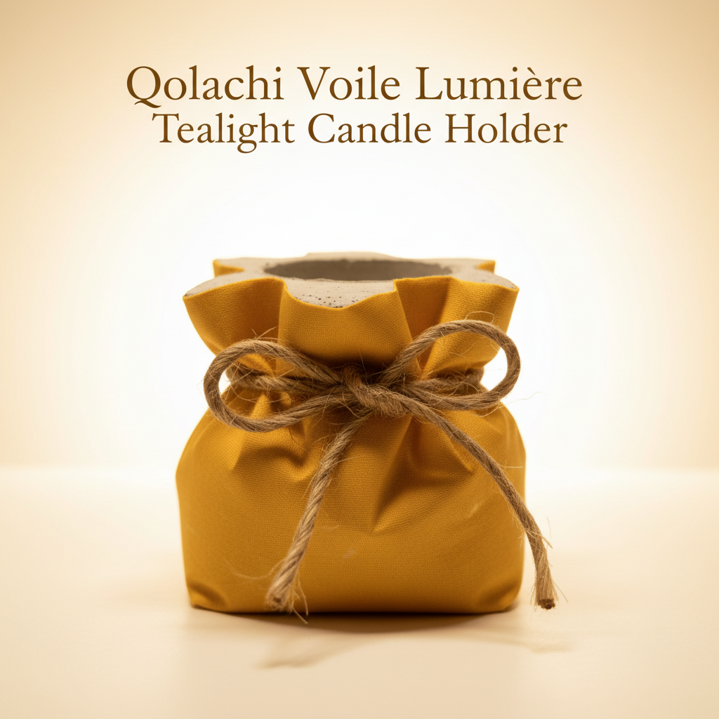 Voile Lumière Tealight Candle Holder — Yellow
