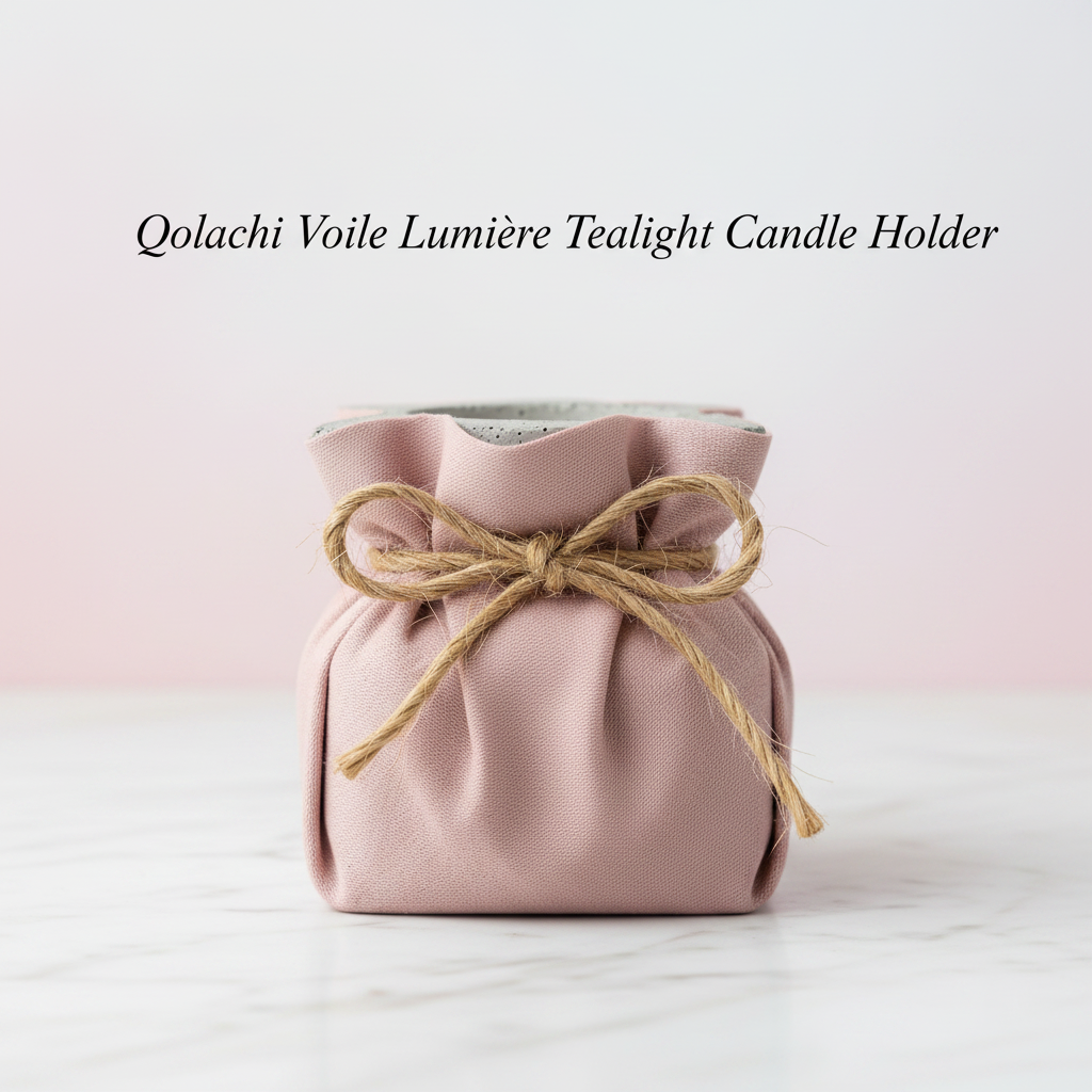 Voile Lumière Tealight Candle Holder — Blush Pink