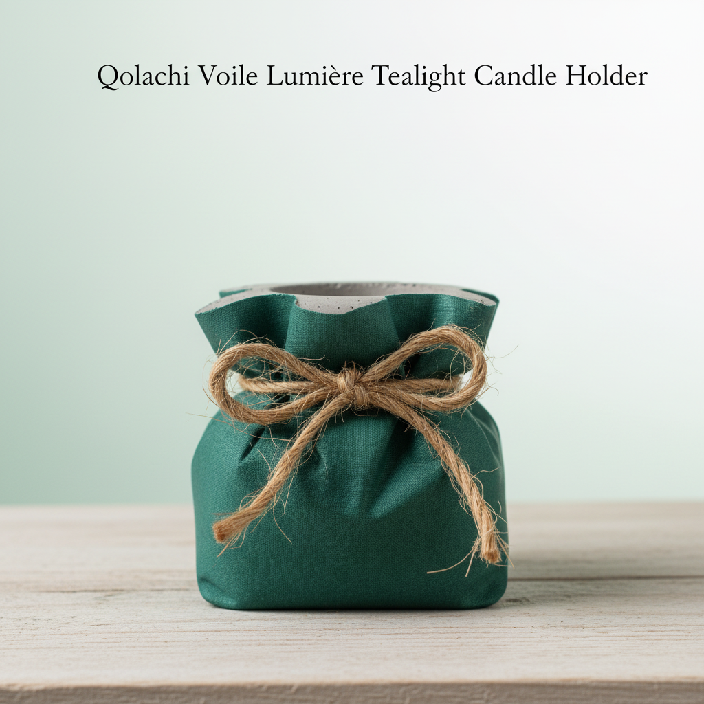 Voile Lumière Tealight Candle Holder — Sea Green