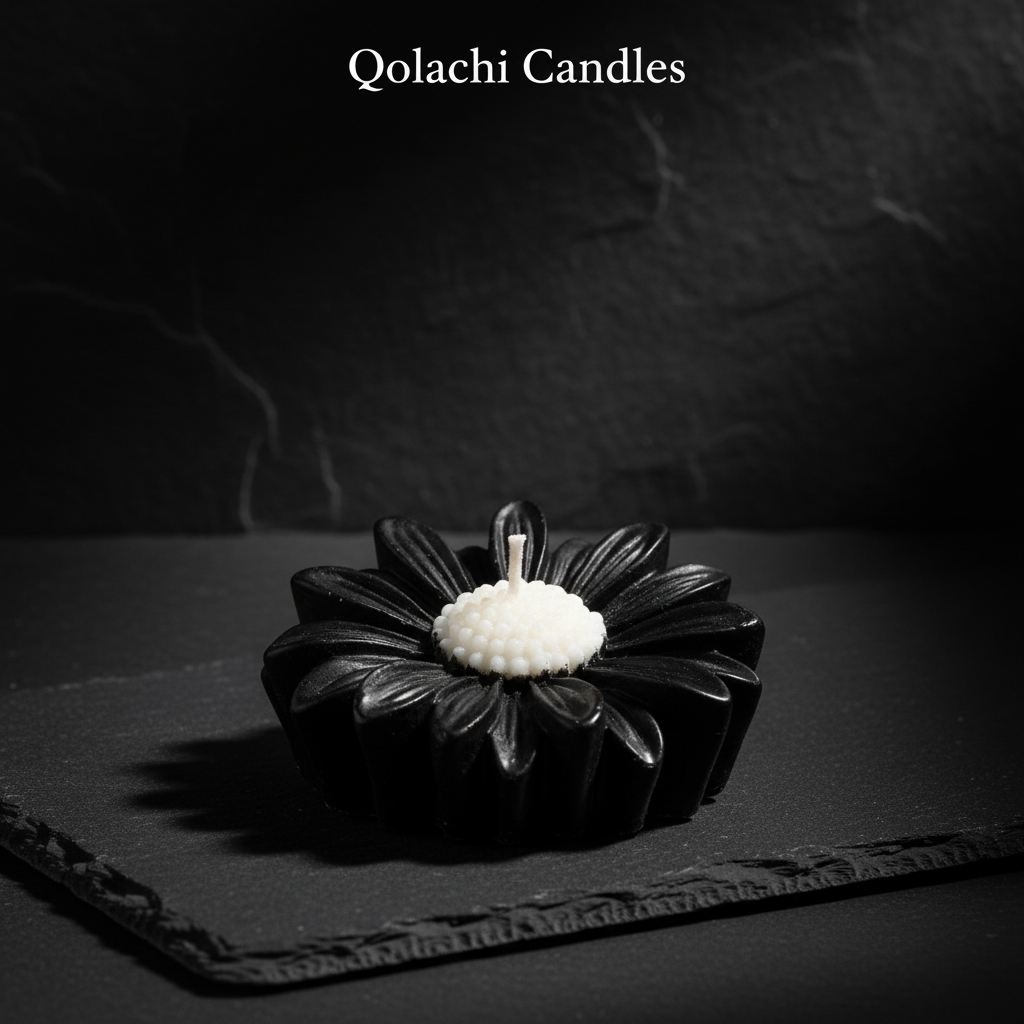 Bloom Eternal Daisy Candle - Jet Black