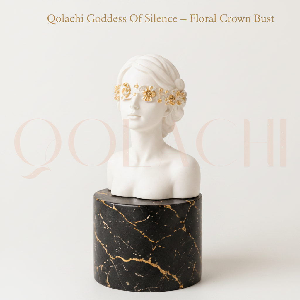 Goddess of Silence — Handcrafted Floral Crown Bust