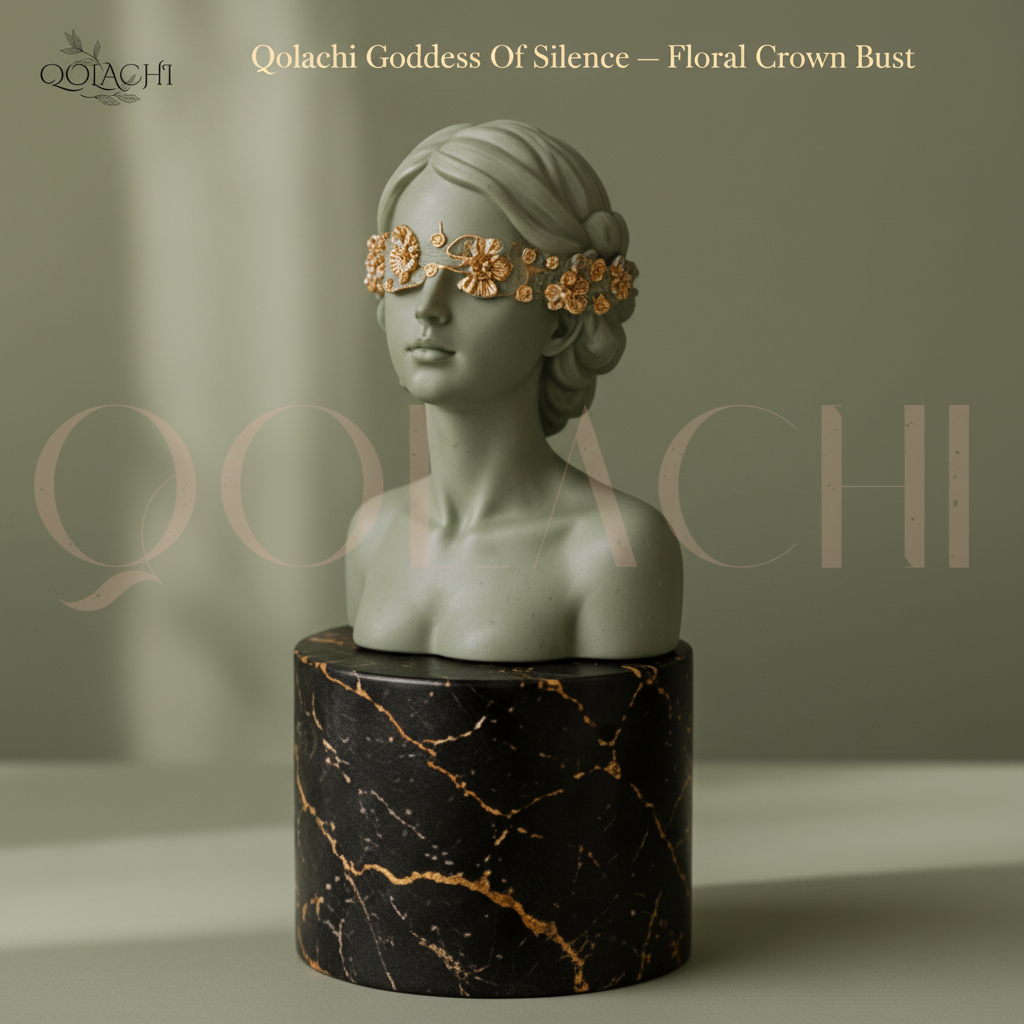 Goddess of Silence — Handcrafted Floral Crown Bust